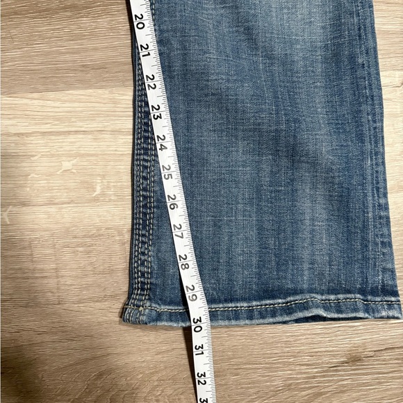 Express Rerock Barely Bootcut Denim Jeans size 12s - Picture 7 of 10